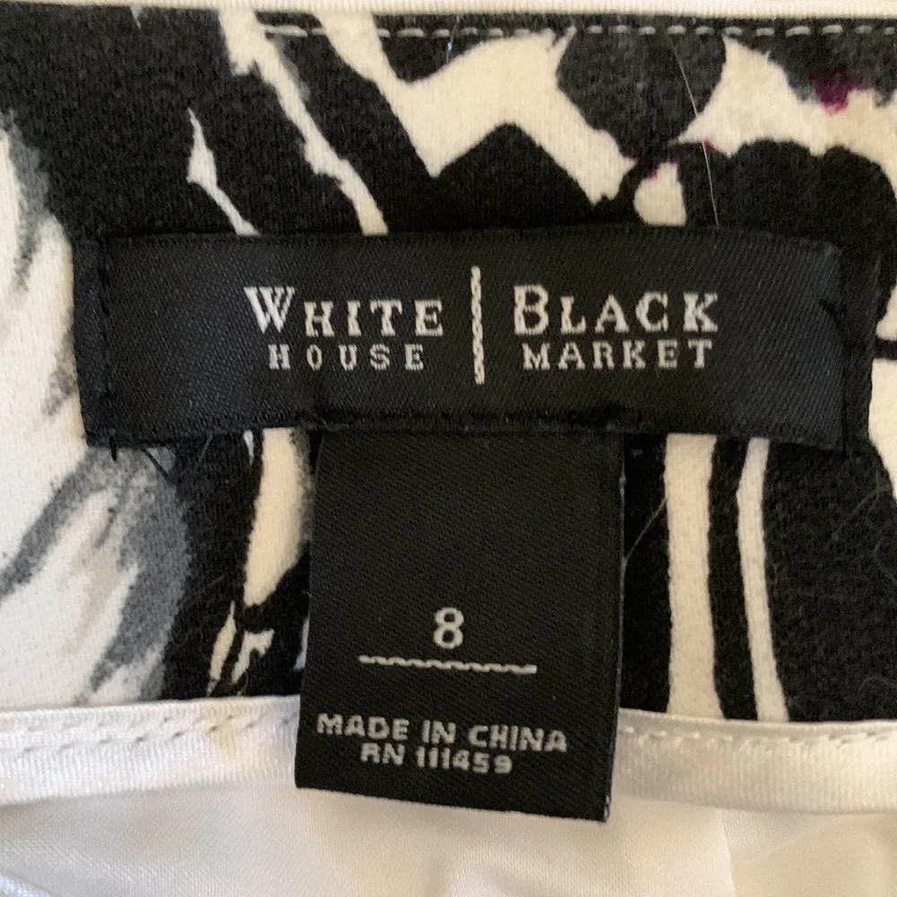 White House Black Market Striking Fully Lined Floral Pencil Skirt - Picture 3 of 6